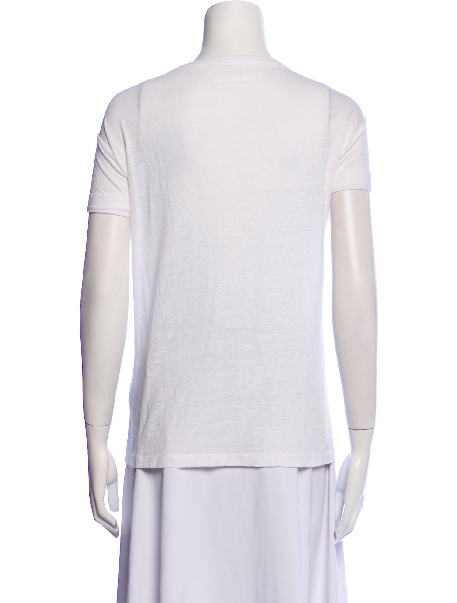 Zadig & Voltaire Linen Scoop Neck T-Shirt
